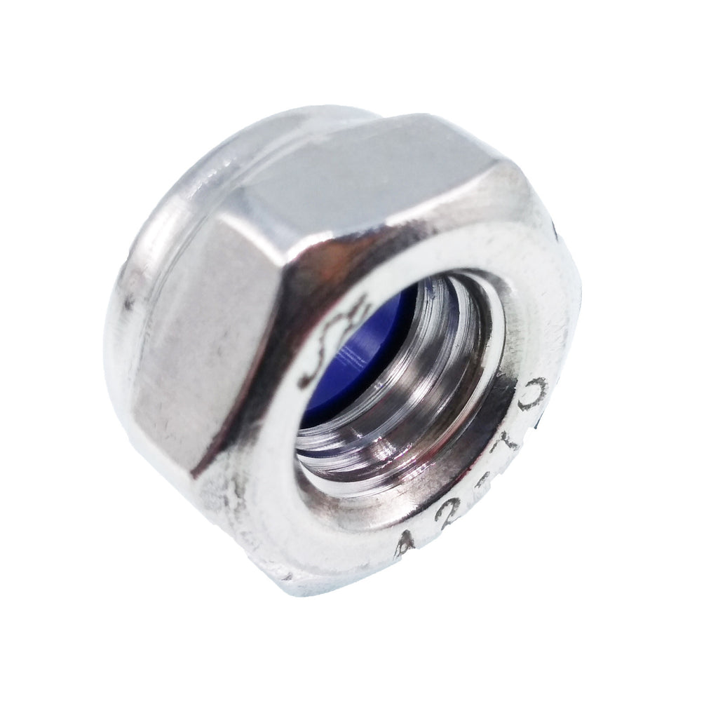 US Stock 10pcs M10 x 1.5mm Nylon Insert Hex Lock Nut DIN985 A2 Stainless Steel