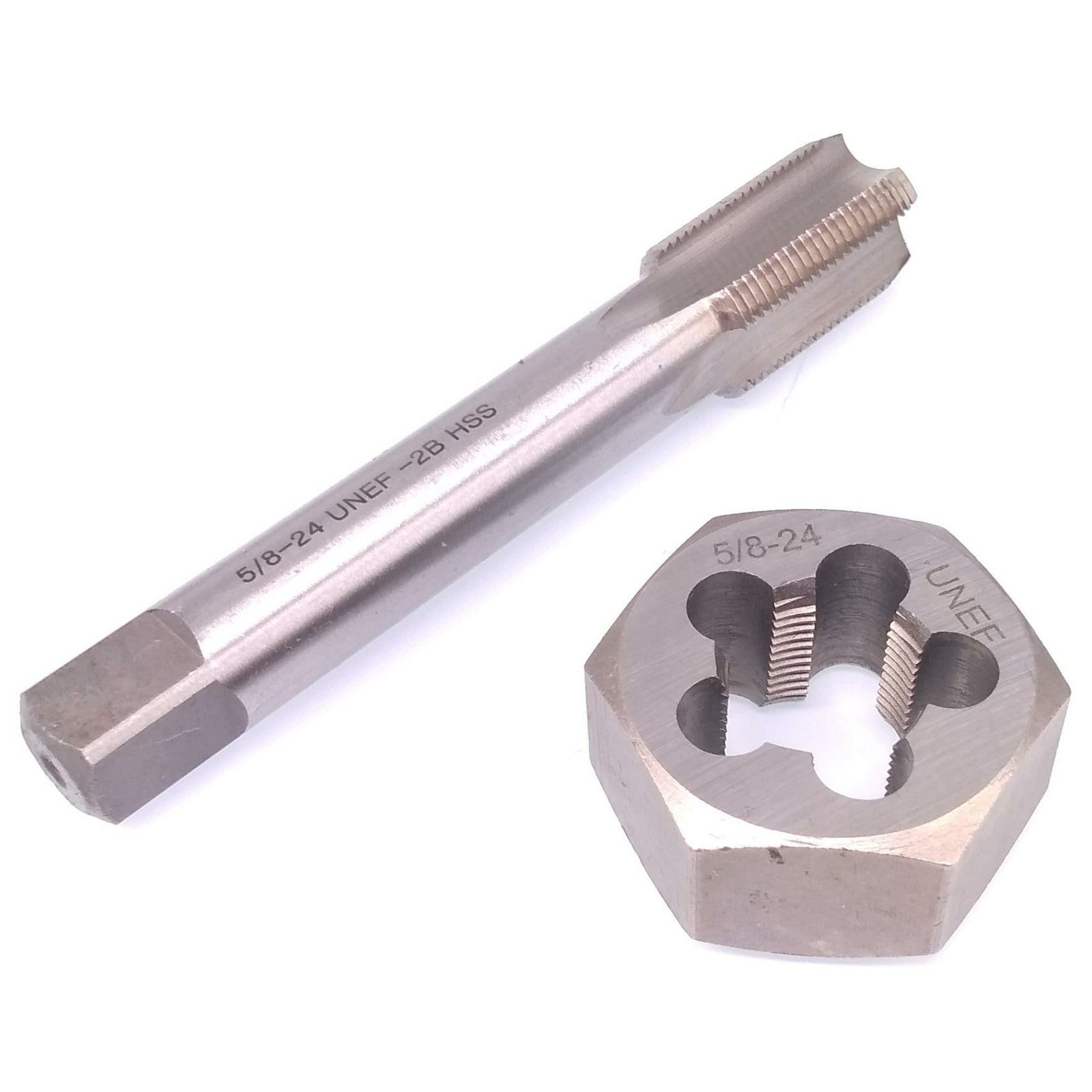 US Stock HSS 5/8-24 Tap & 5/8-24 Hexagon Die Thread Right Hand Set