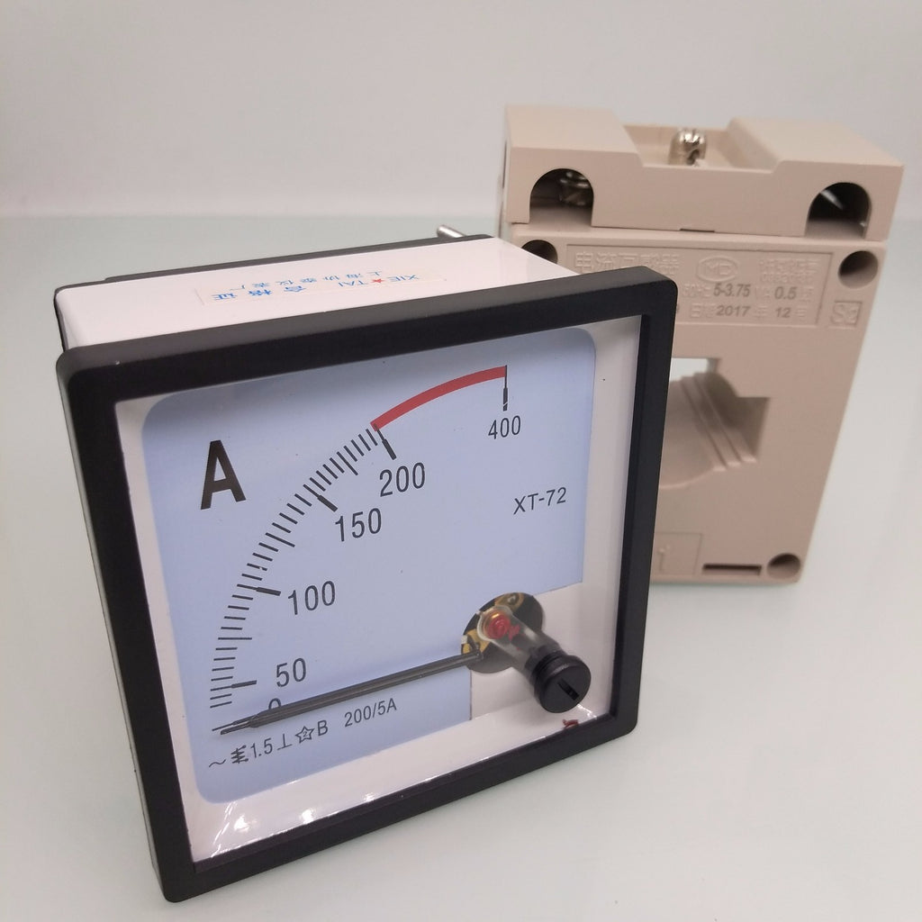 US Stock AC 0~200A Analog AMP Current Panel Meter Ammeter & Current Transformer