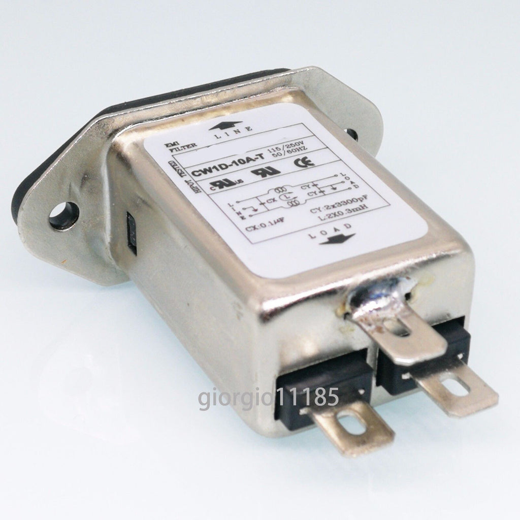 US Stock Solder Lug Terminals IEC 320 C14 Power Socket EMI Filter 115/250V 6A