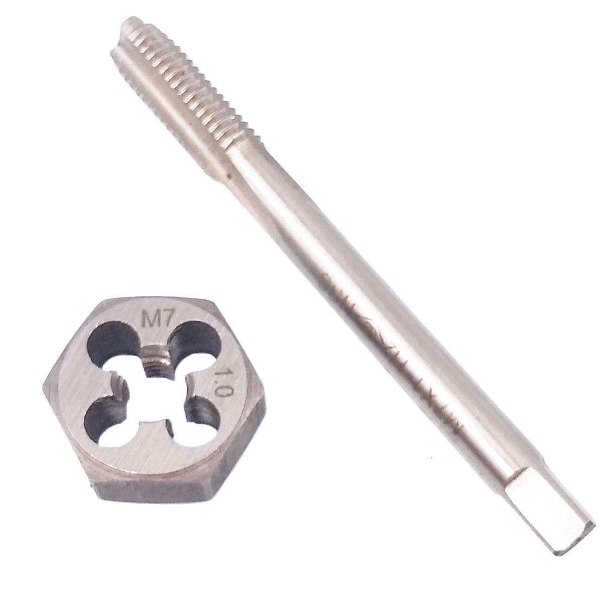 US Stock HSS M7 x 1mm Tap & M7 x 1mm Hexagon Die Metric Thread Right Hand Set