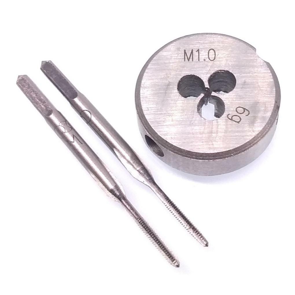 HSS M1 x 0.25mm Taper & Plug Tap & M1 x 0.25mm Die Metric Thread Right Hand