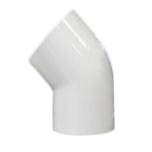 PVC Pipe Fittings 45° Elbow Socket ID 63mm Solvent Weld White