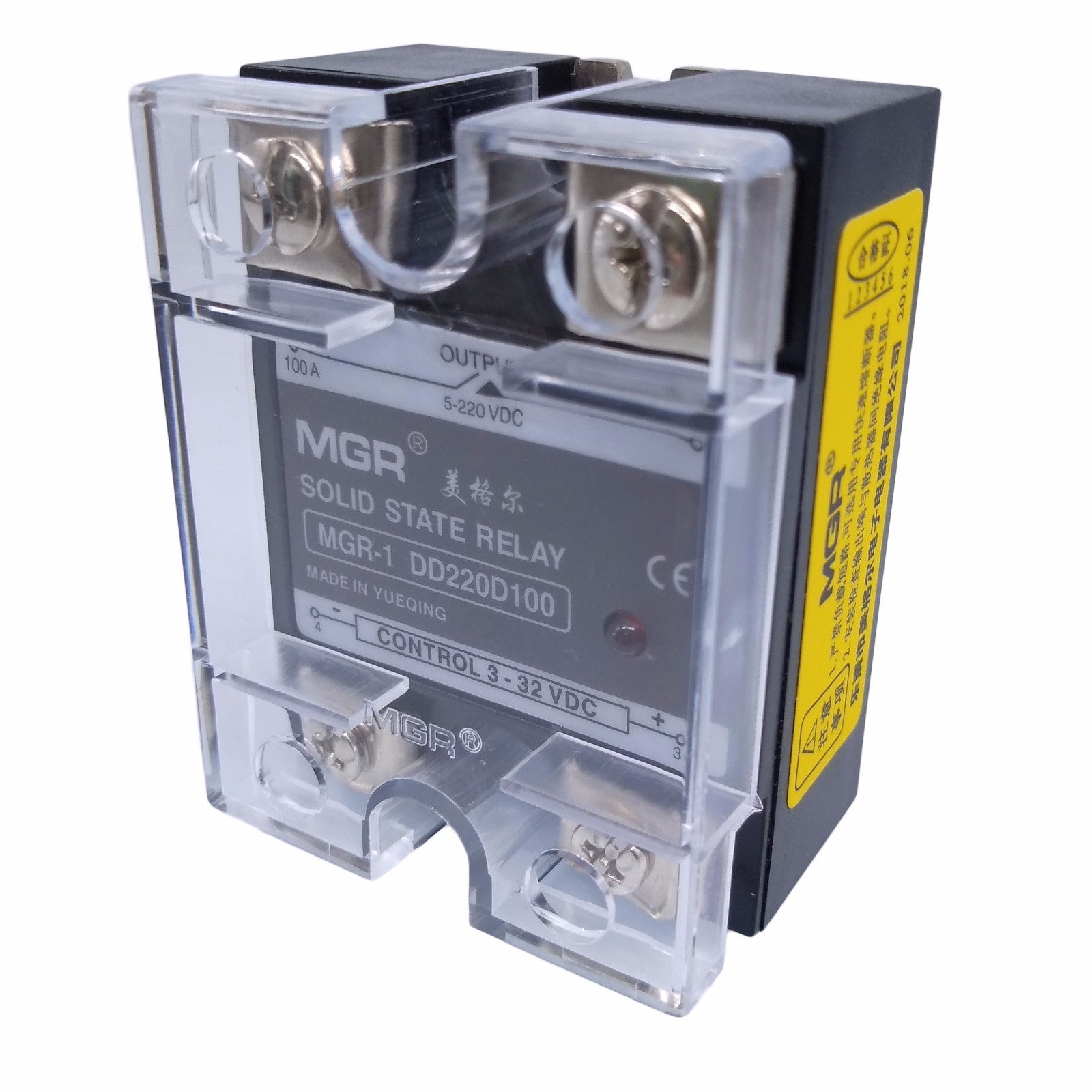 US Stock 100A Solid State Relay SSR DC-DC Input 3-32V DC Load 5-220VDC DD220D100