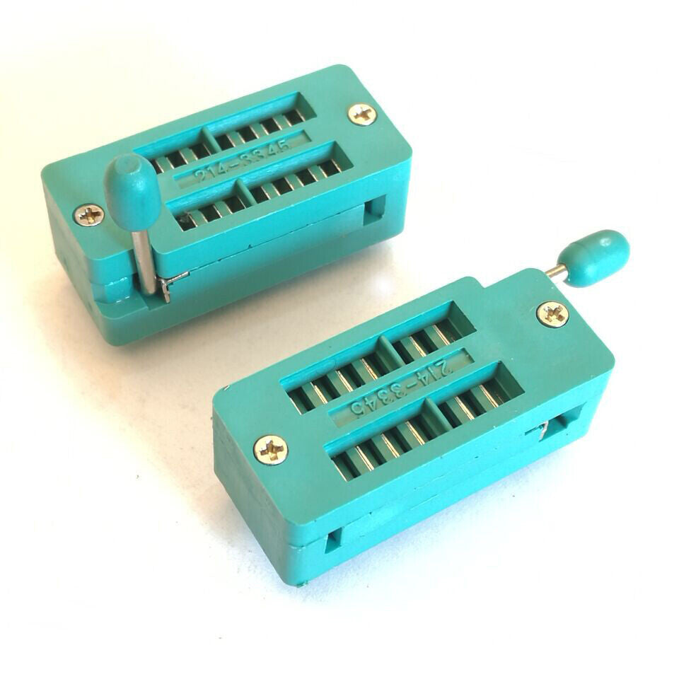 US Stock 2x 14 Pin 2.54mm ZIF ZIP IC Test DIP Board Socket Universal 214-3345