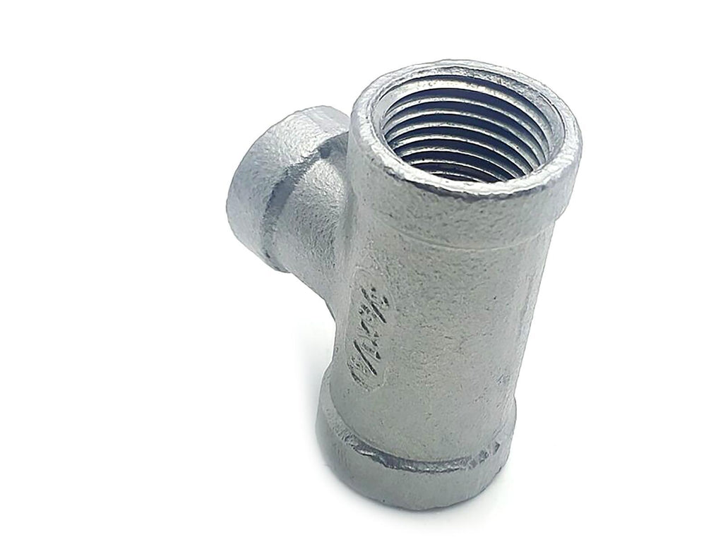 US Stock 3/8" x 1/4" x 3/8" Female T Tee Threaded Reducer Pipe Fitting SS NPT