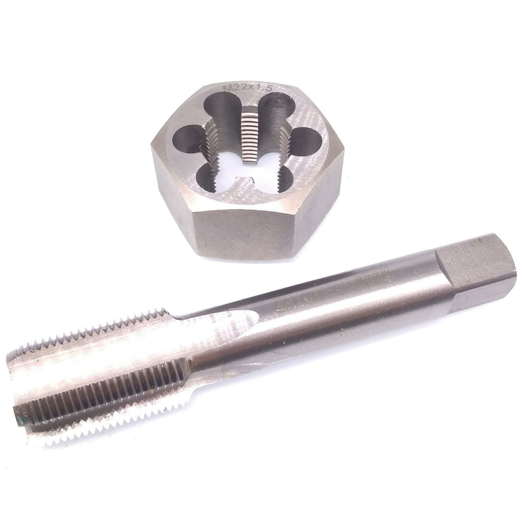 US Stock HSS M22 x 1.5mm Tap & 22x1.5mm Hexagon Die Metric Thread Right Hand Set