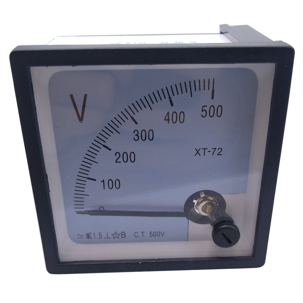 US Stock AC 0~500V Square Analog Volt Pointer Needle Panel Meter Voltmeter XT-72