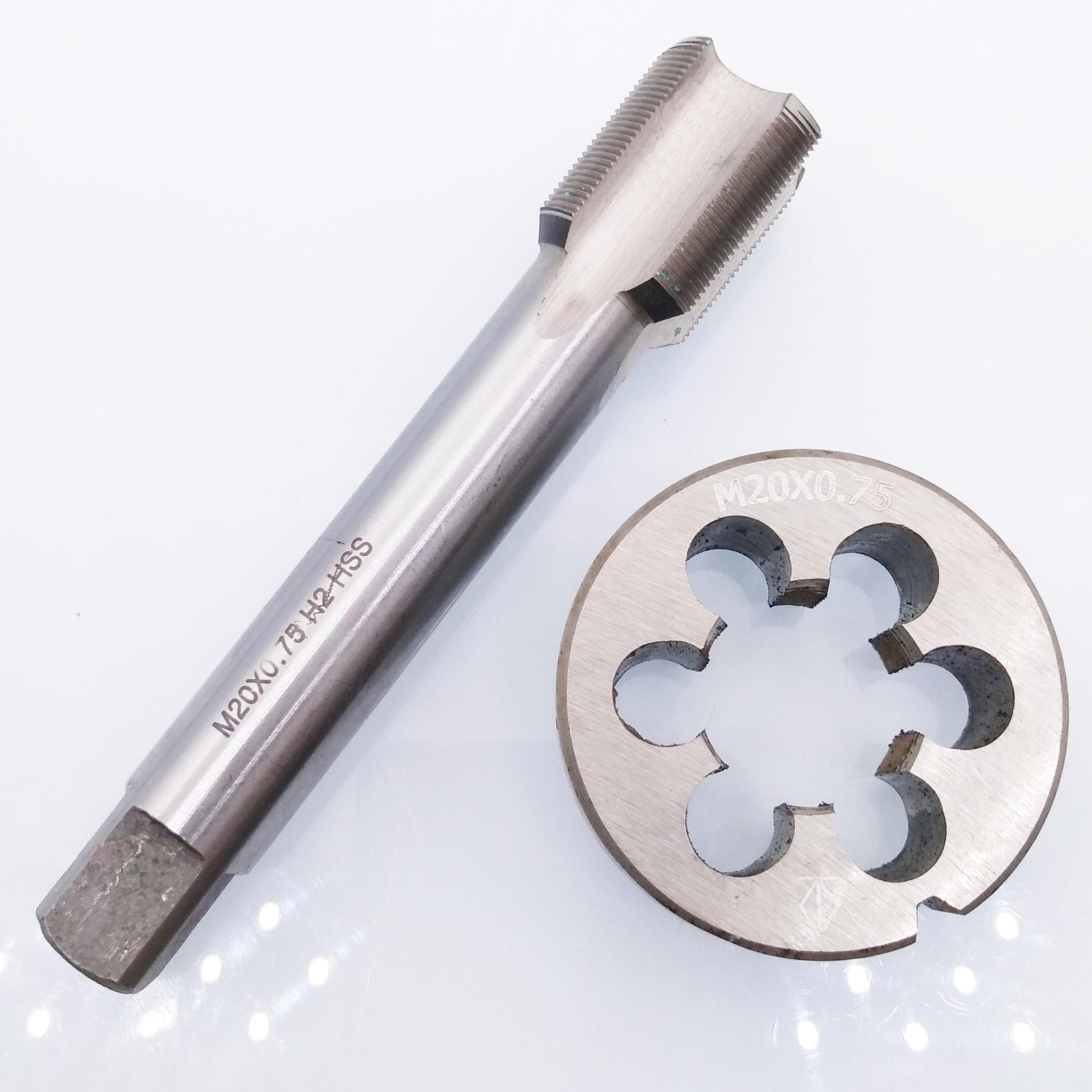 US Stock HSS M20 x 0.75mm Tap & M20 x 0.75mm Die Metric Thread Right Hand
