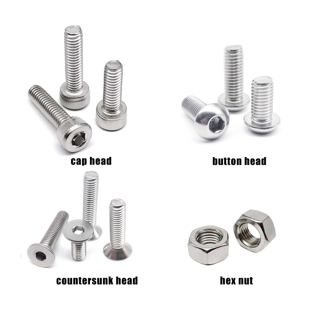 650x Small M1.6 Allen Hex Socket Head Cap Button Countersunk Screw Bolt Nut Kit