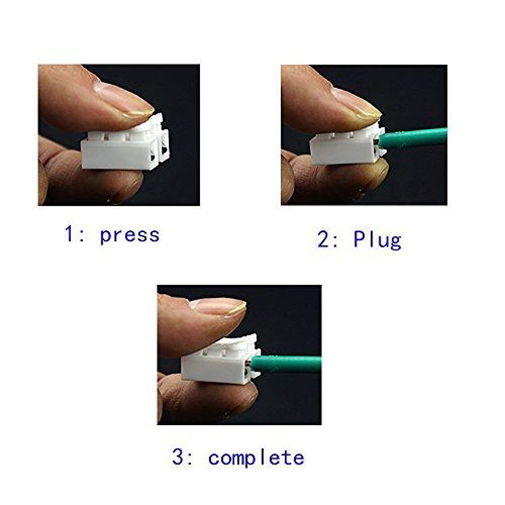 US Stock 50pcs CH2 Quick Connector Cable Clamp Terminal Block Spring Wire LED