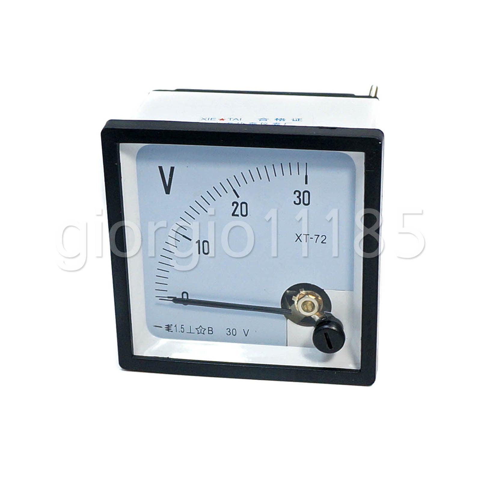 US Stock DC 0~30V Square Analog Volt Pointer Needle Panel Meter Voltmeter XT-72
