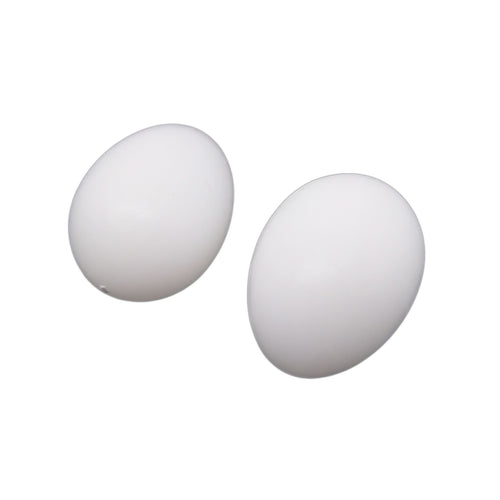 10x Solid Plastic Fake Egg Artificial For Pigeons White 1.5"x1.1"