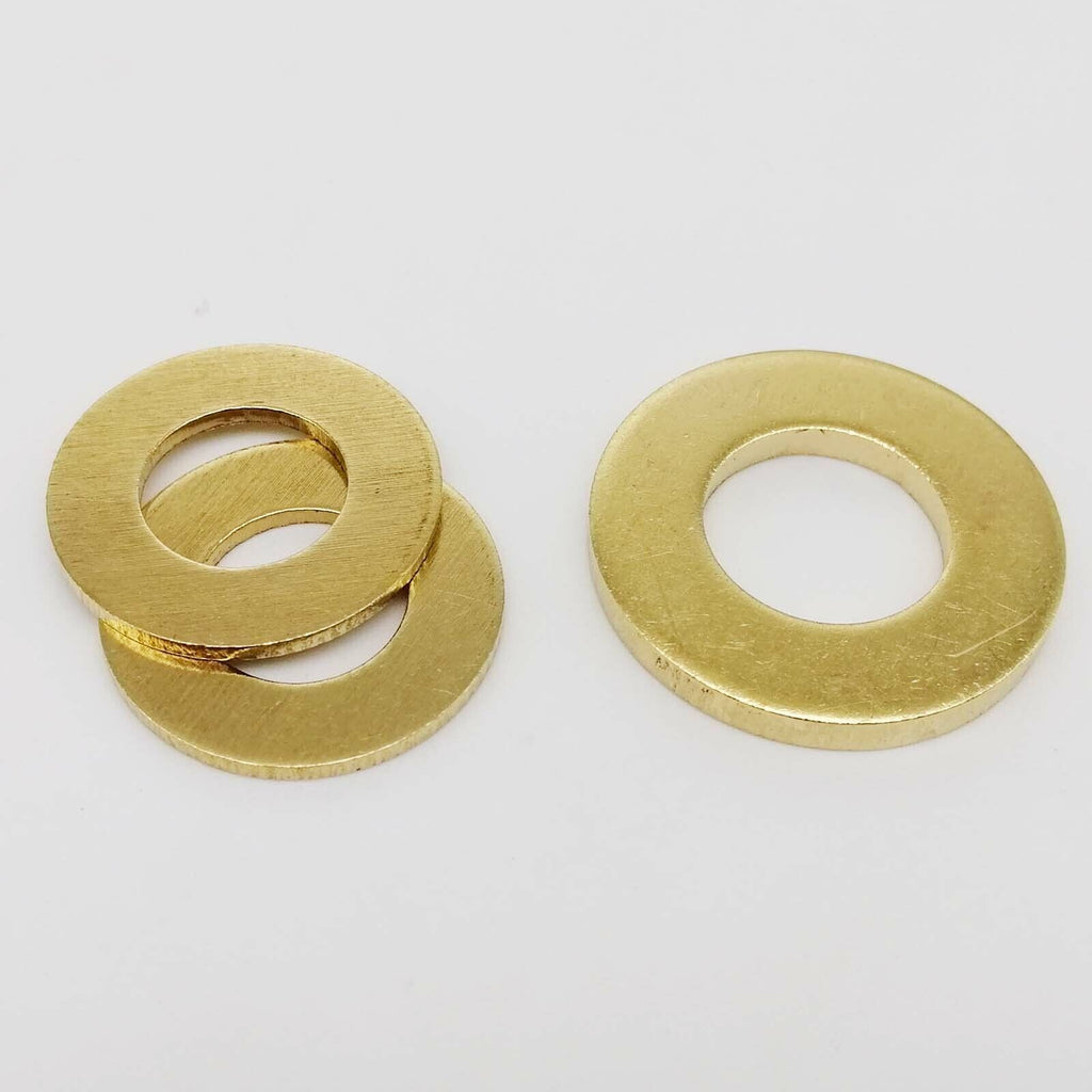 50pcs M2 x 5mm x 0.4mm Solid Brass Flat Washer Plain Gasket Pad