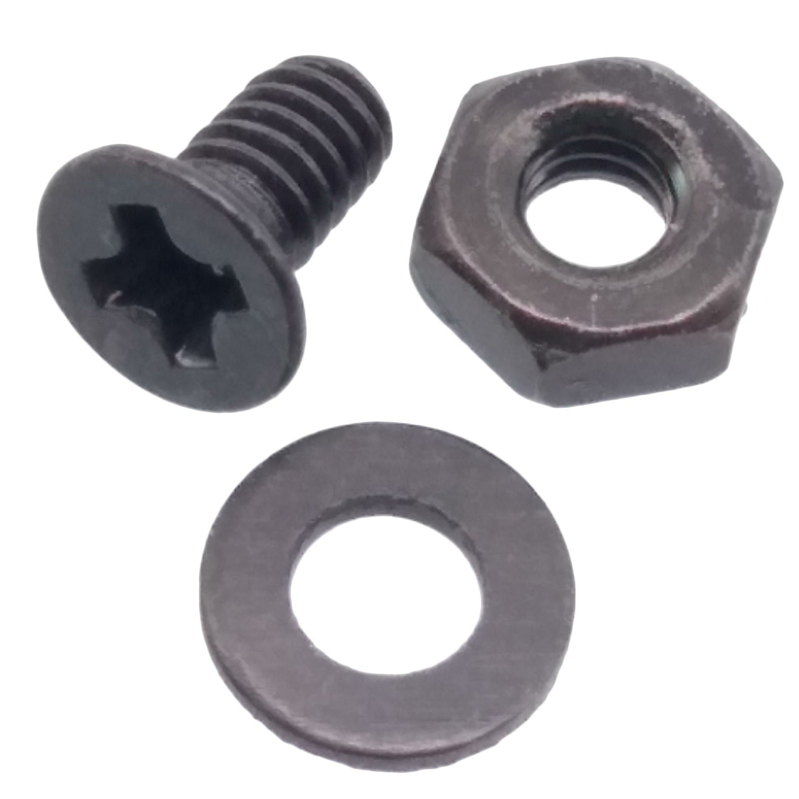 500pcs M2 x 4mm Flat Head Black Screws with Nuts Washers