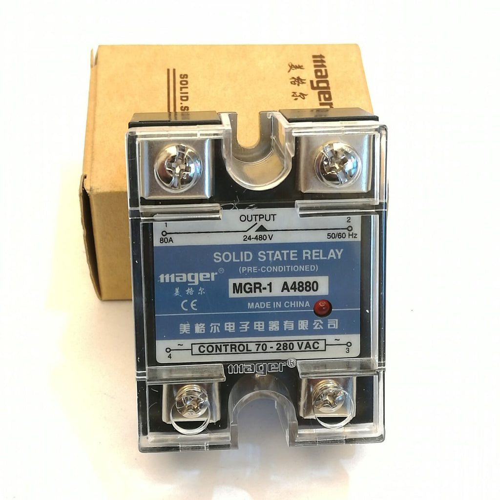 US Stock 80A Solid State Relay SSR AC-AC Input 70-280V AC Load 240-480VAC A4880