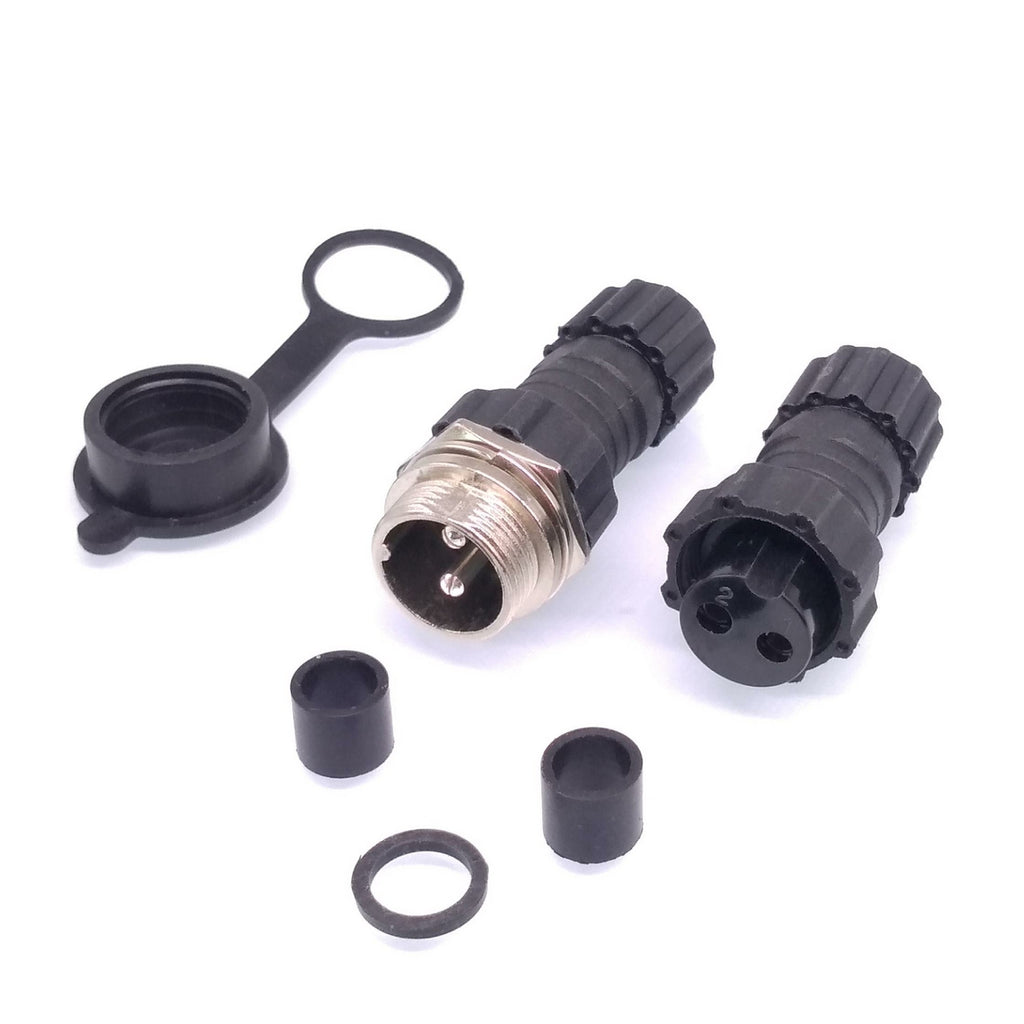 2Sets GX16 Waterproof Aviation Connector Plug Socket Sensor 2pin