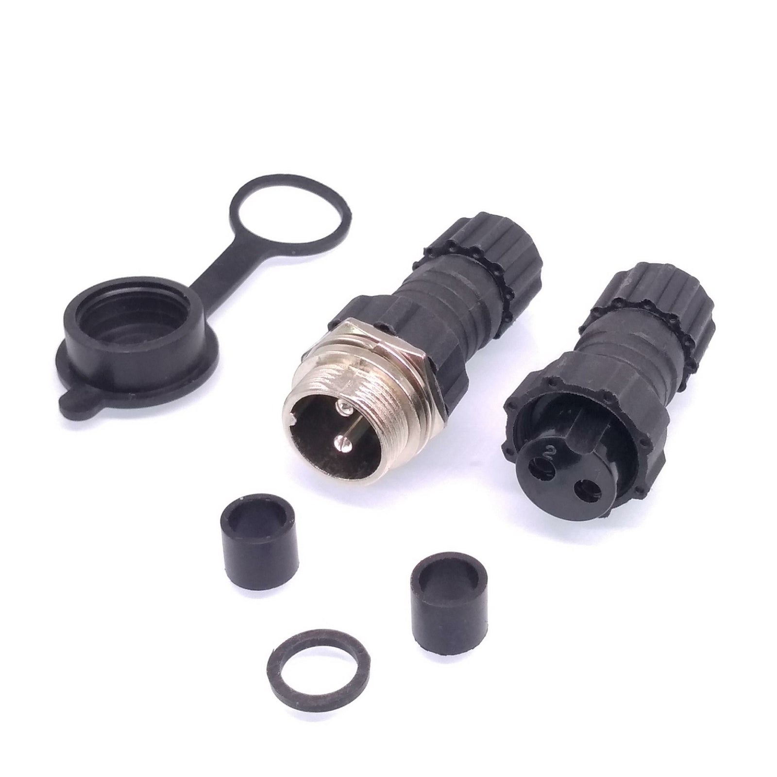 2Sets GX16 Waterproof Aviation Connector Plug Socket Sensor 2pin