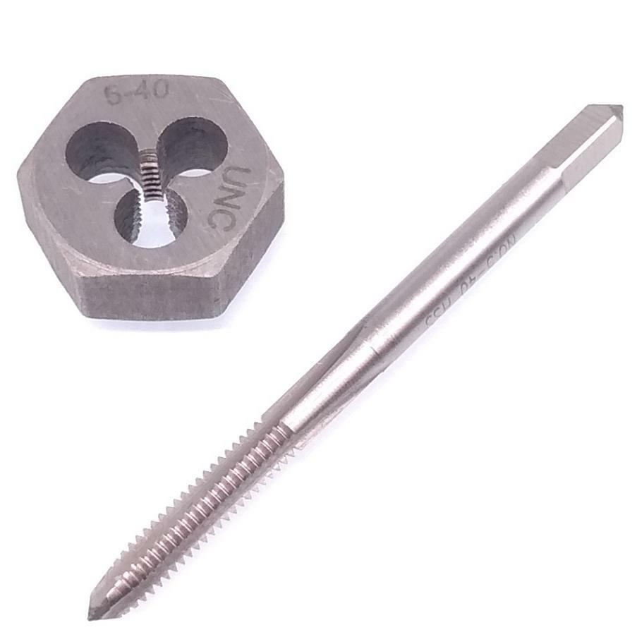 US Stock HSS 5-40 Tap & 5-40 Hexagon Die Thread Right Hand Set