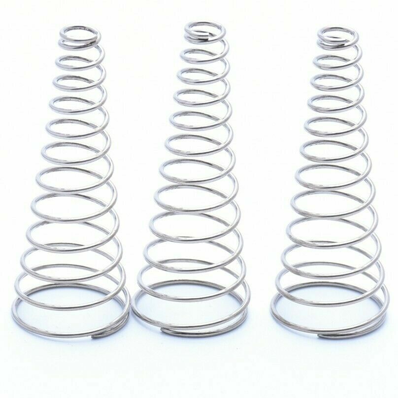 10pcs 0.8mm Wire Dia.Tower Spring Conical Compression Spring 304 Stainless Steel