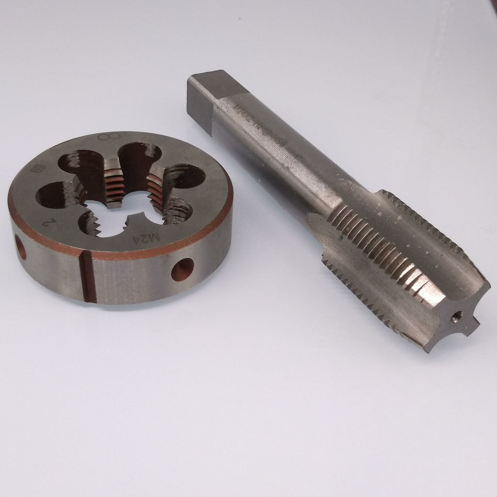 HSS M24 x 2mm Tap & M24 x 2.0mm Die Metric Thread Right Hand