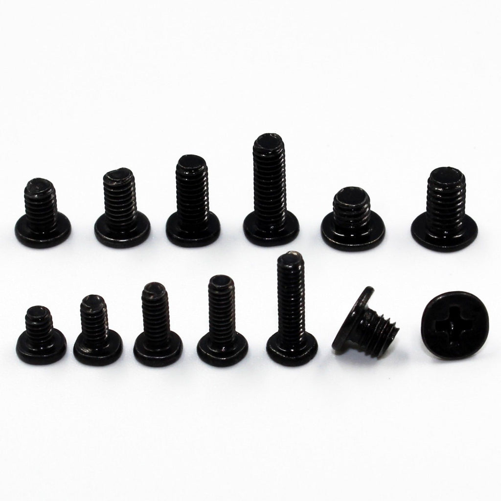 100pcs M2.5 x 3mm Black Phillip Wafer Flat Head Machine Screw Bolt Laptop Bolt