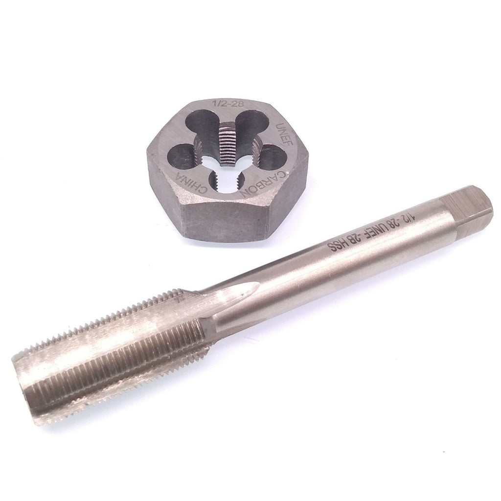 US Stock HSS 1/2-28 Tap & 1/2-28 Hexagon Die Thread Right Hand Set