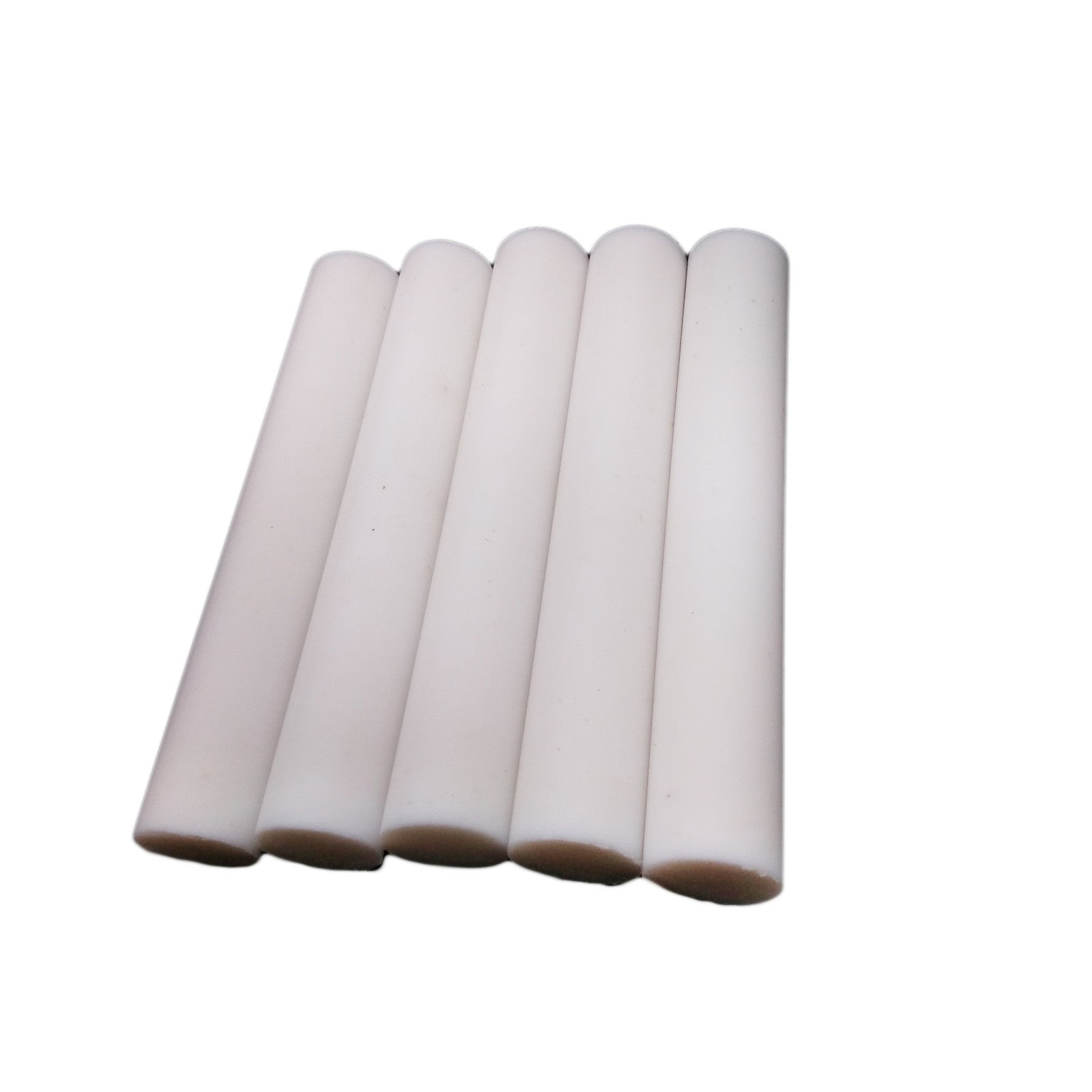 5pcs Dia 0.55" (14mm) ±10% 4" (100mm) Polytetrafluoroethylene PTFE Round Rod Bar