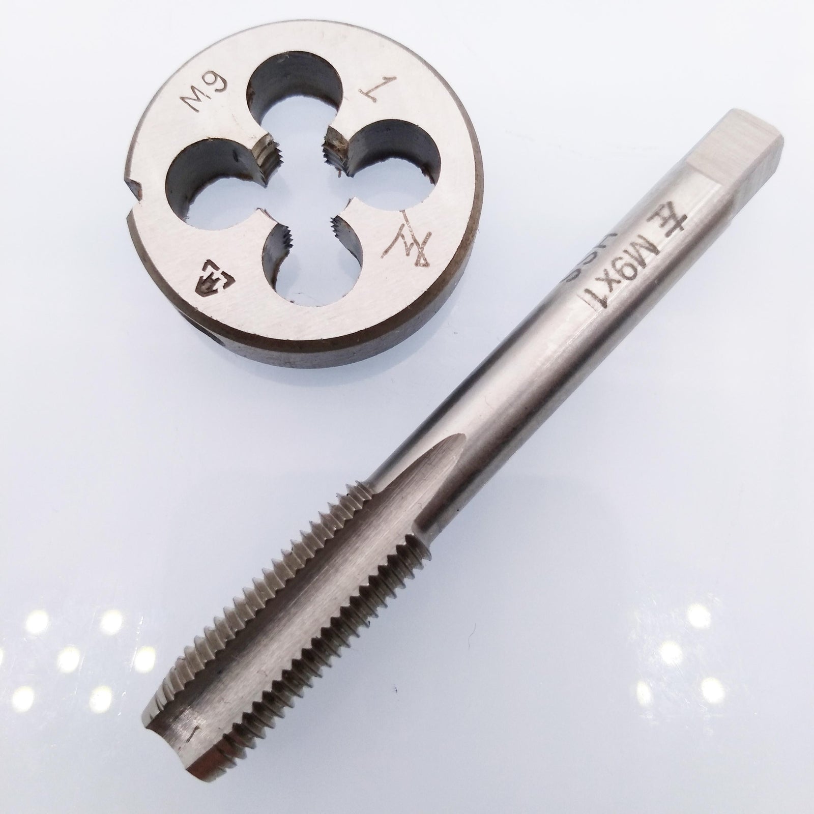 US Stock HSS M9 x 1mm Tap & M9 x 1.0mm Die Metric Thread Left Hand