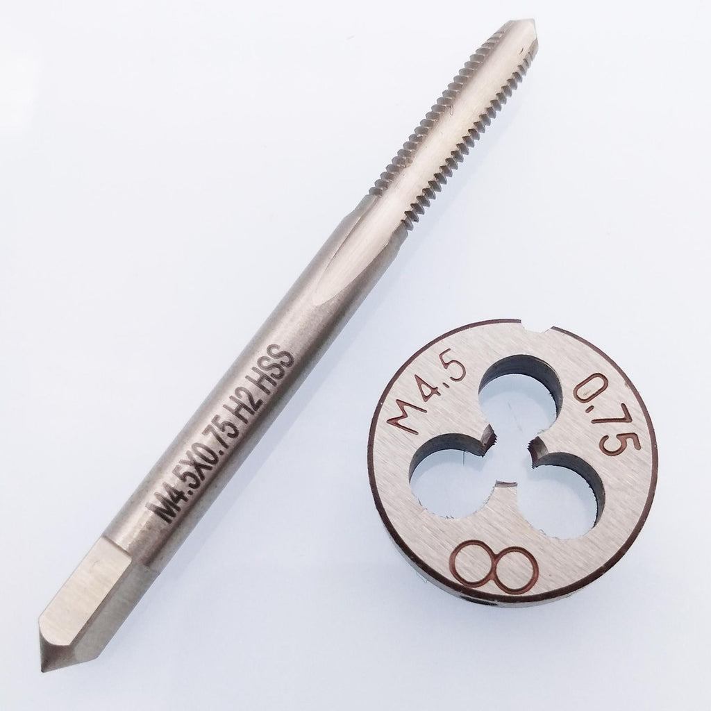 HSS M4.5 x 0.75mm Tap & M4.5 x 0.75mm Die Metric Thread Right Hand