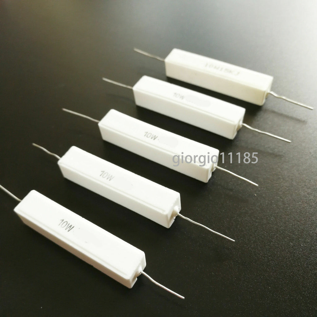 5pcs 10 watt Axial Ceramic Cement Power Resistor 10W 1.5K OHM