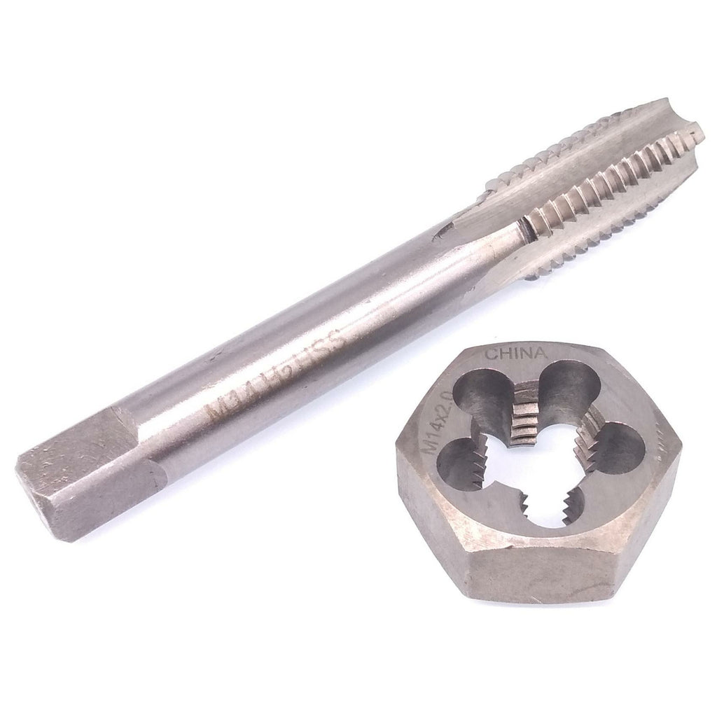 US Stock HSS M14 x 2mm Tap & M14 x 2mm Hexagon Die Metric Thread Right Hand Set