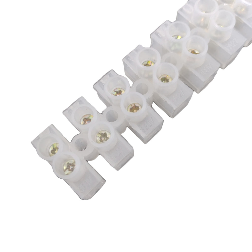 US Stock 10pcs 380V 10A 12-Position Wire Connector Barrier Terminal Strip Block