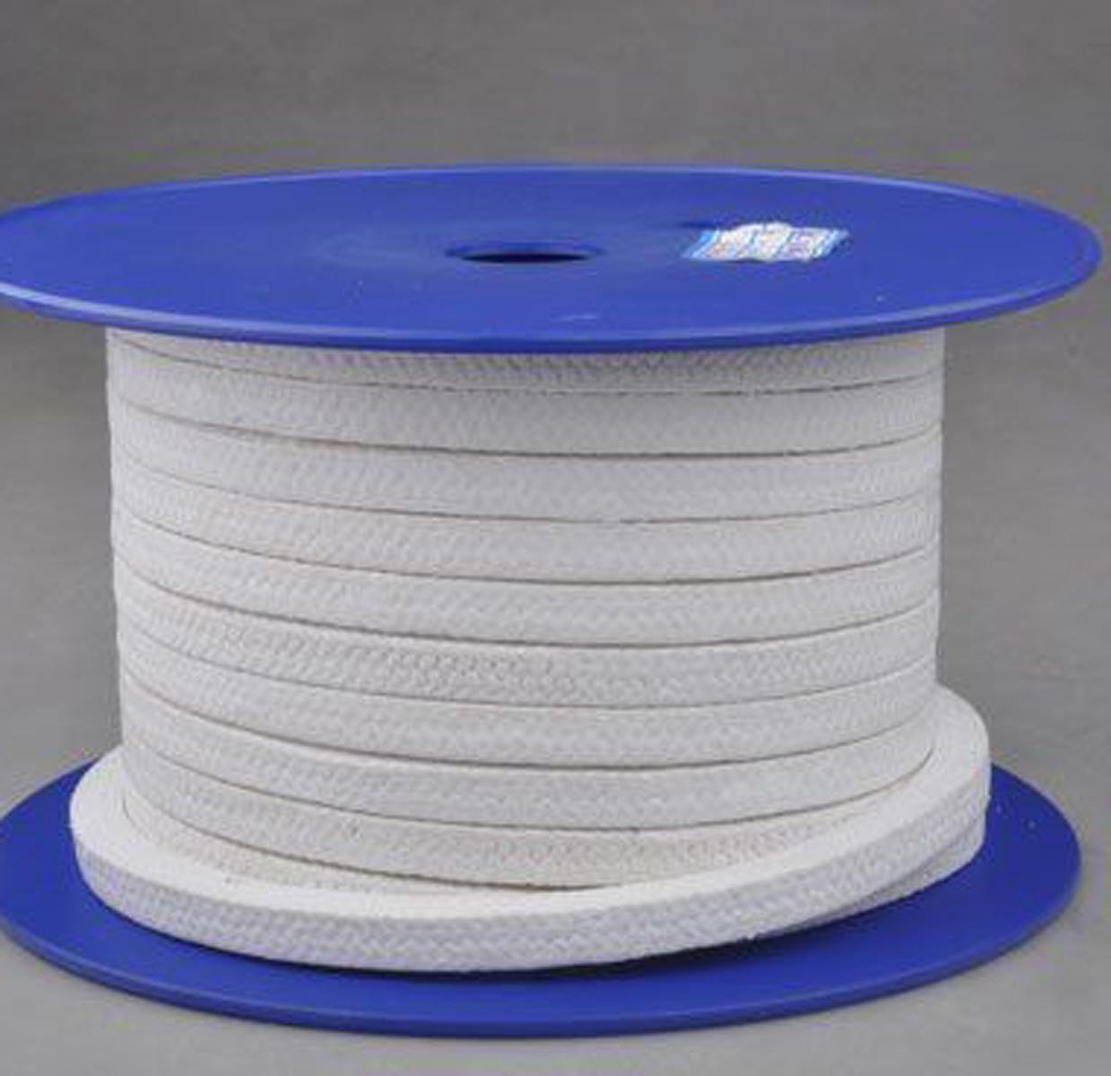 6x6x4000mm Polytetrafluoroethylene PTFE Square Braided Rope Gasket Gland Packing