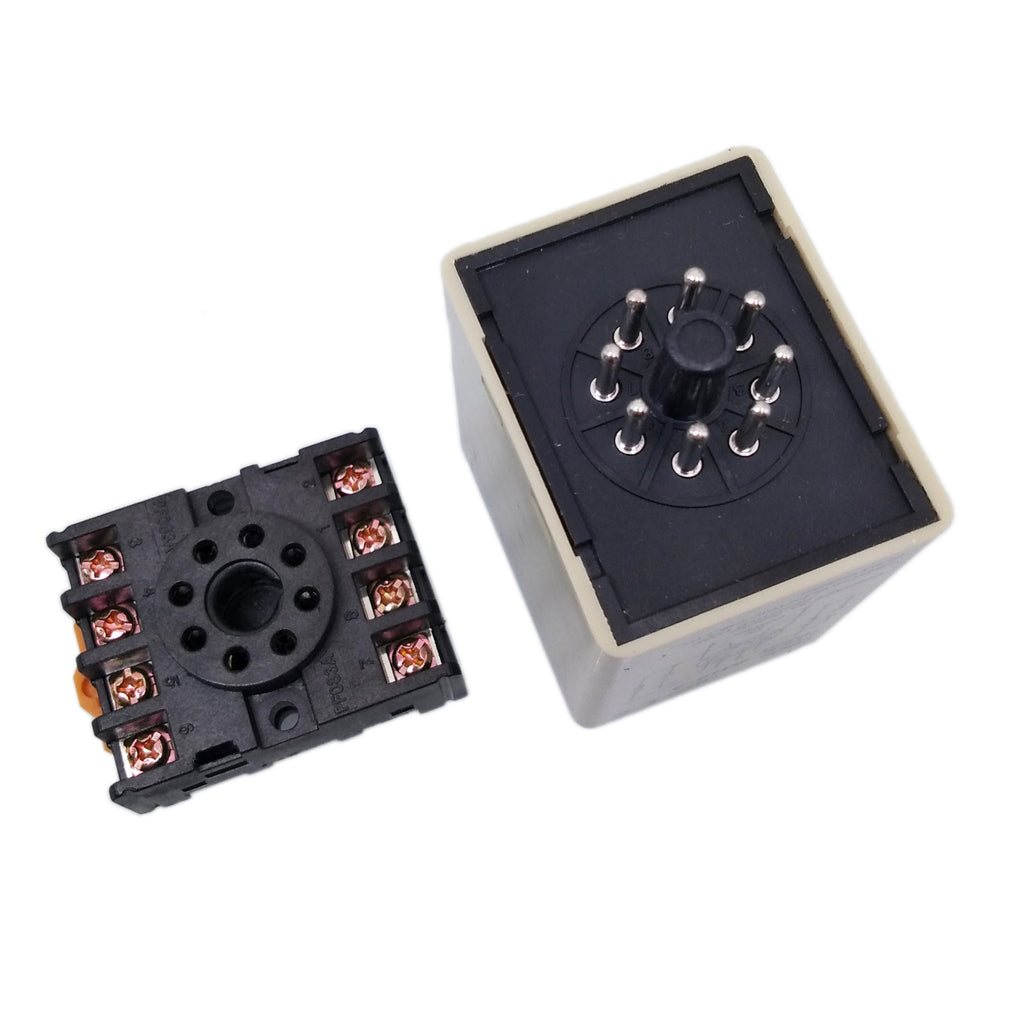 US Stock AH3-3 0-60 Minutes 8 Pin Housing Delay Timer Time Relay 110VAC + Base