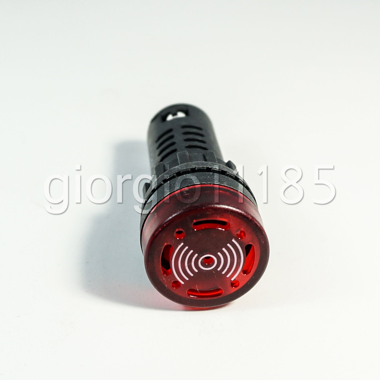 US Stock 2pc AD16-22SM 22mm 12V Red LED Indicator Light Signal Flash Buzzer Beep