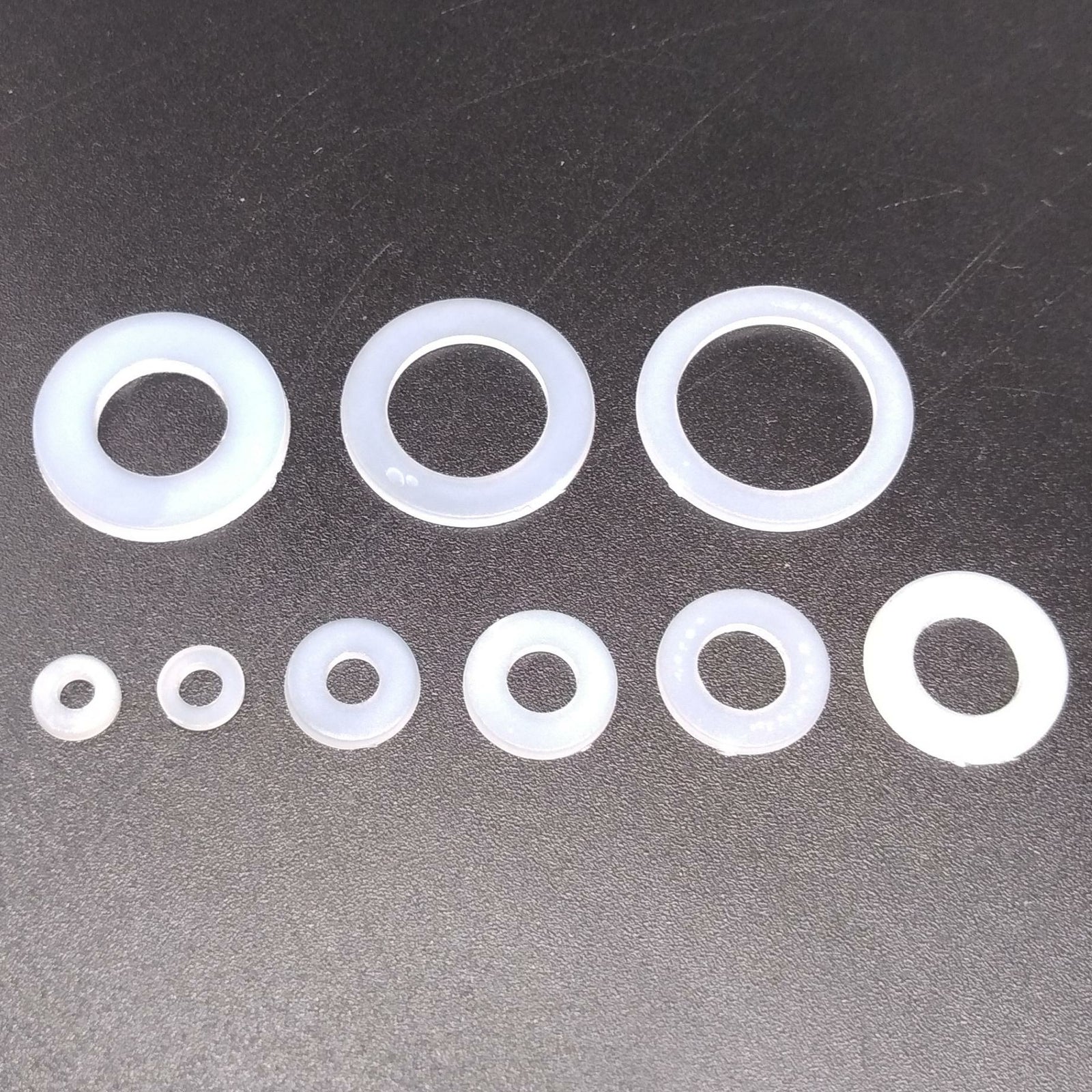 AU Stock 1500pcs White Nylon Flat Washers Assortment Kit