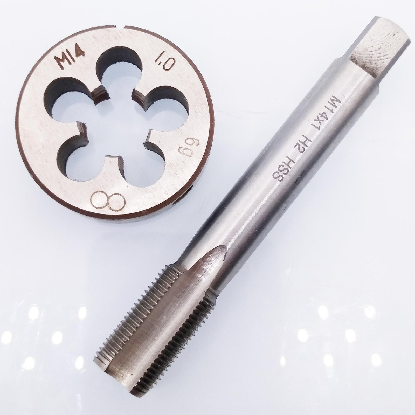 US Stock HSS M14 x 1mm Tap & M14 x 1.0mm Die Metric Thread Right Hand