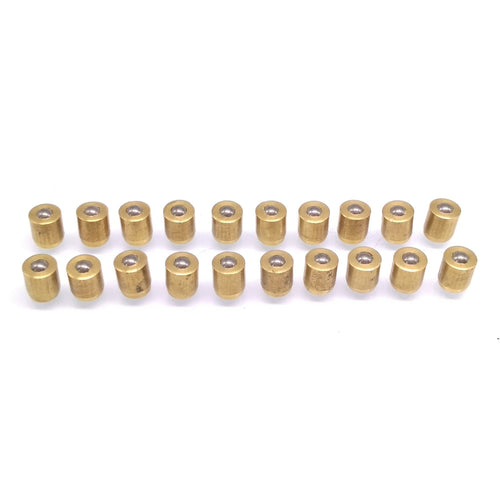 20pcs M6 x 6mm Copper Press In Fit Ball Type Oil Cup Oiler Lathe Engine Motor
