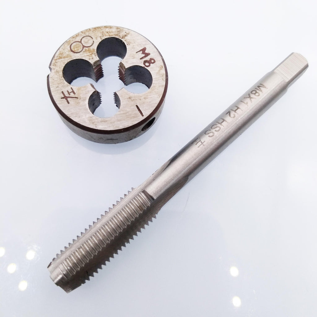 US Stock HSS M8 x 1mm Tap & M8 x 1.0mm Die Metric Thread Left Hand