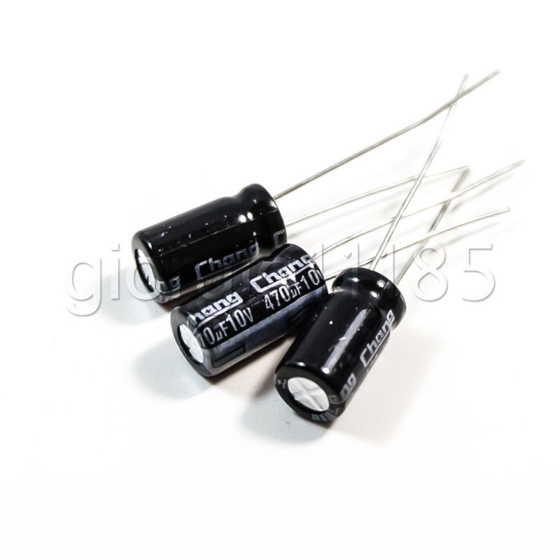 US Stock 50pcs Electrolytic Capacitors 470uF 470mfd 10V +105℃ Radial 6 x 12mm