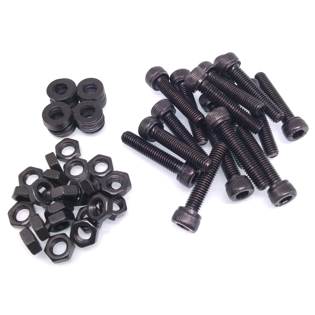 100x M5 x 25mm Socket Head Cap Screws Alloy Steel Allen Socket Drive Nuts Washer