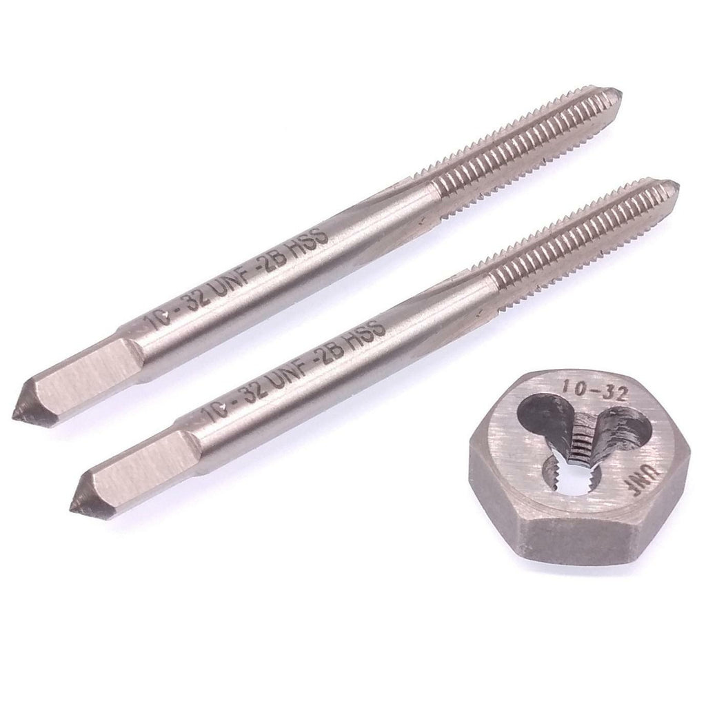 HSS 10-32 Taper & Plug Tap & 10-32 Hexagon Die Thread Right Hand Set