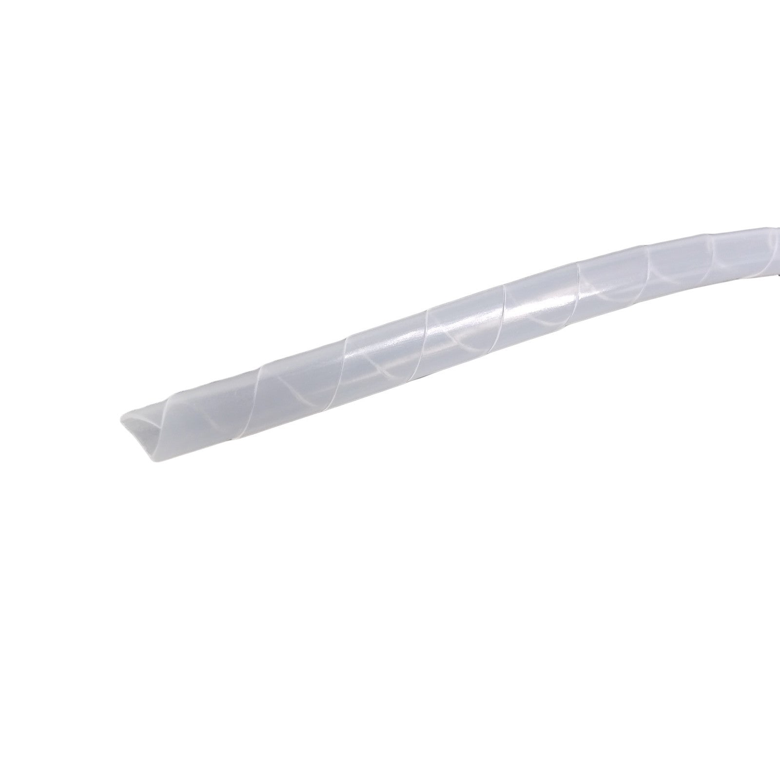 US Stock 15M 49.21ft Roll 6mm Spiral Wrapping Band Cable Management White ROHS