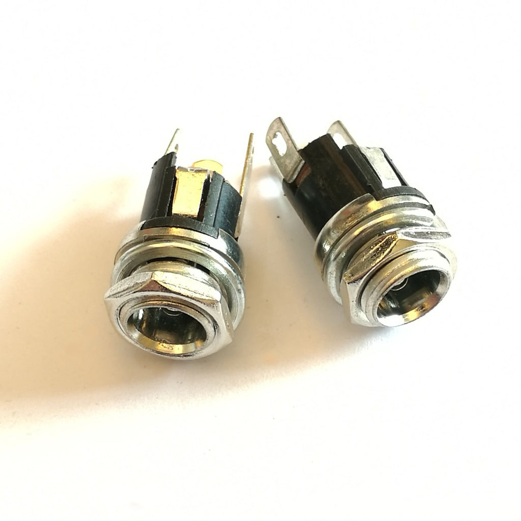 10pc 5.5mm X 2.5mm Panel Mount DC Power Female Supply Metal Jack Socket