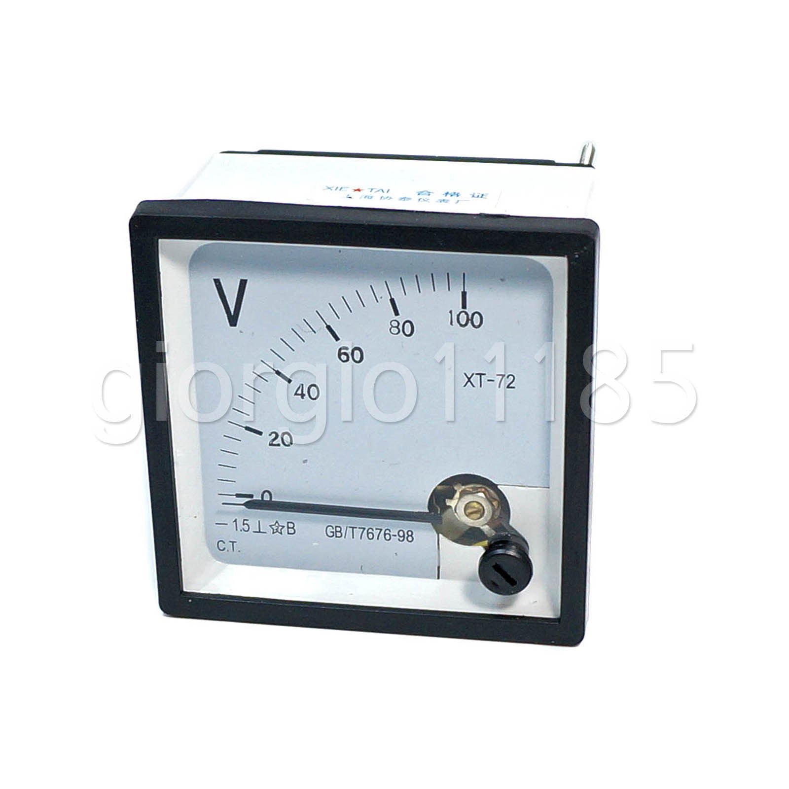 AU Stock DC 0~100V Square Analog Volt Pointer Needle Panel Meter Voltmeter XT-72