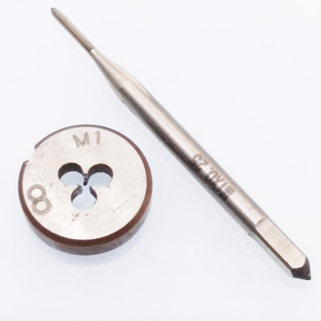 US Stock HSS M1 x 0.25mm Tap & M1 x 0.25mm Die Metric Thread Right Hand