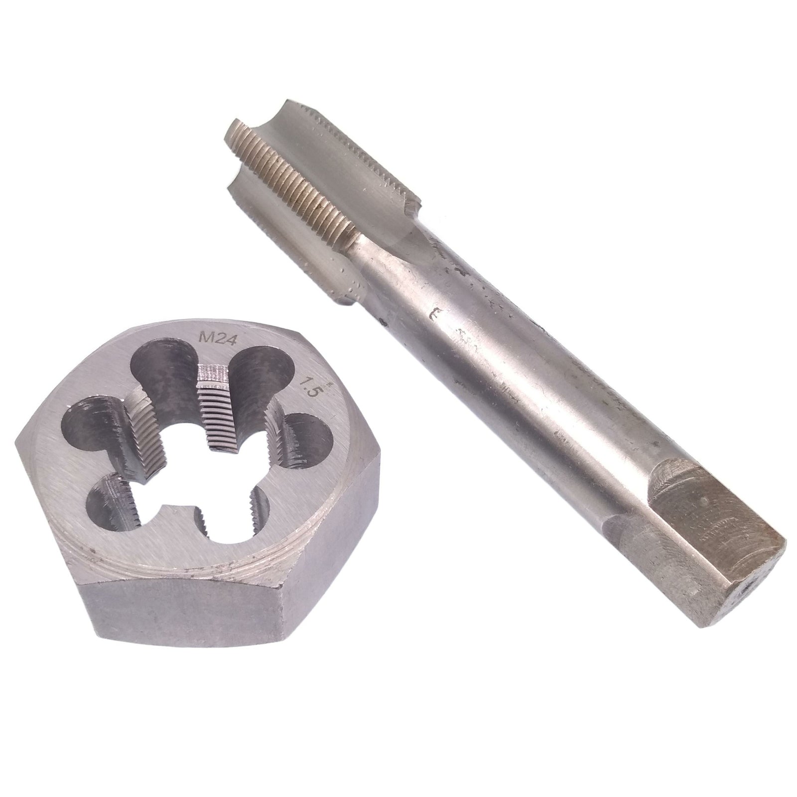 US Stock HSS M24 x 1.5mm Tap & 24x1.5mm Hexagon Die Metric Thread Right Hand Set