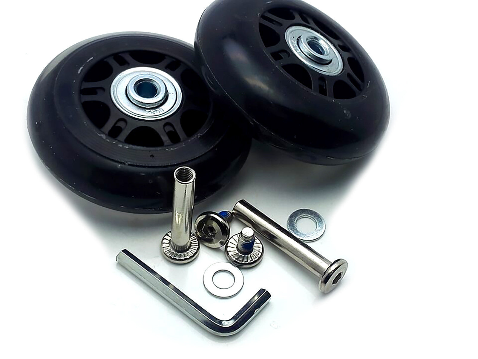 US Stock 2Set OD 70mm Luggage Suitcase Replacement Wheels Axles Repair Wrench