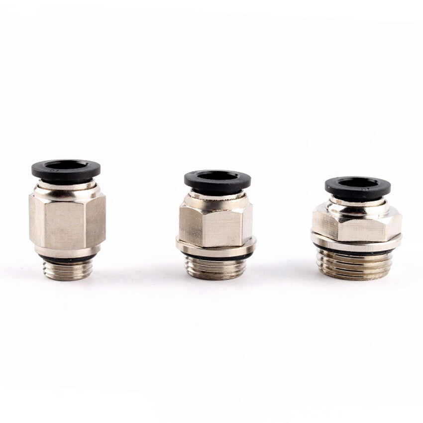 10xMale Thread x Push-in Fittings Pneumatic Hose Tube Straight Adapter 4mmxG1/8"